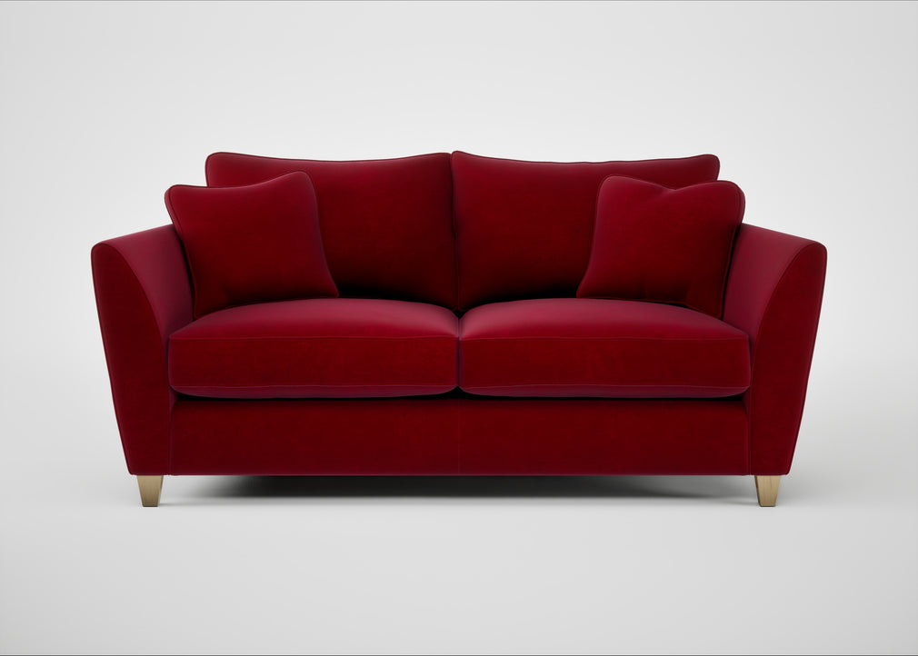 Torino 3 Seater Sofa Smart Luxe Velvet Mulberry / Natural