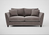 Torino 3 Seater Sofa Smart Luxe Velvet Mushroom / Black
