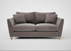 Torino 3 Seater Sofa Smart Luxe Velvet Mushroom / Natural