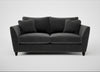 Torino 3 Seater Sofa Smart Luxe Velvet Nickel / Black