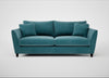 Torino 4 Seater Sofa Smart Luxe Velvet Airforce Blue / Black