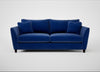 Torino 4 Seater Sofa Smart Luxe Velvet Azure / Black