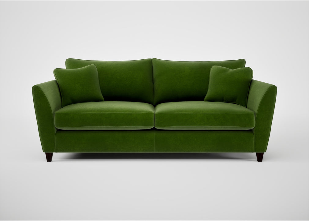 Torino 4 Seater Sofa Smart Luxe Velvet Grass / Black