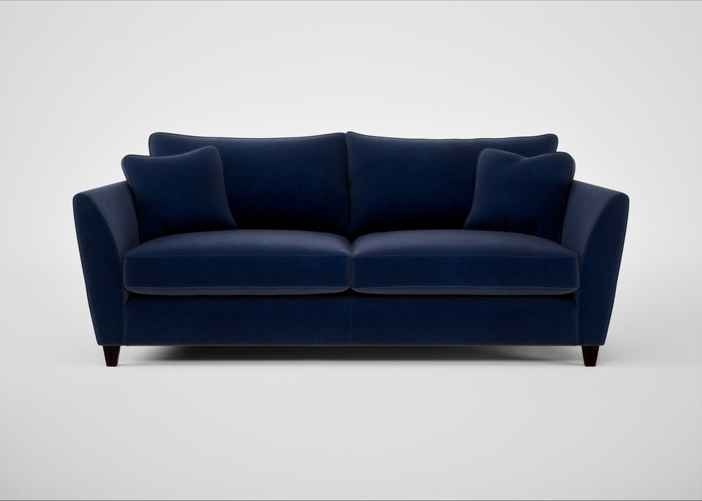 Torino 4 Seater Sofa Smart Luxe Velvet Midnight / Black