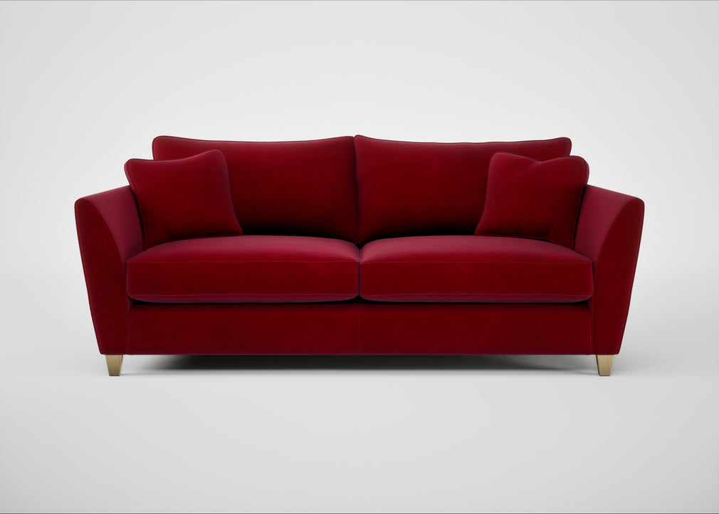 Torino 4 Seater Sofa Smart Luxe Velvet Mulberry / Natural