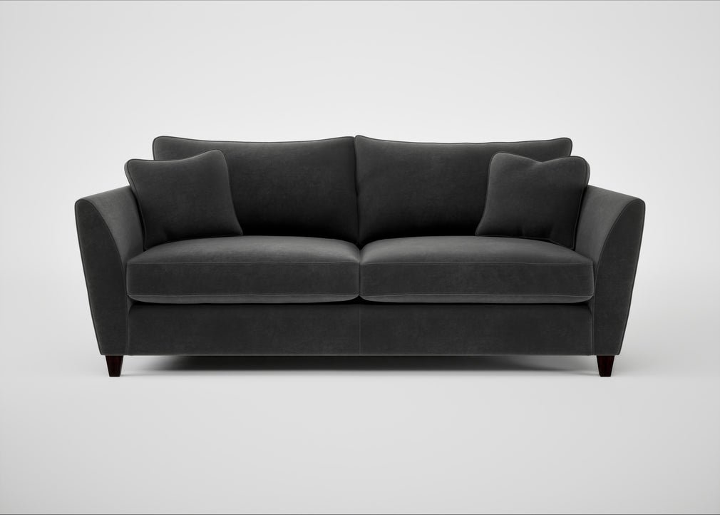 Torino 4 Seater Sofa Smart Luxe Velvet Nickel / Black