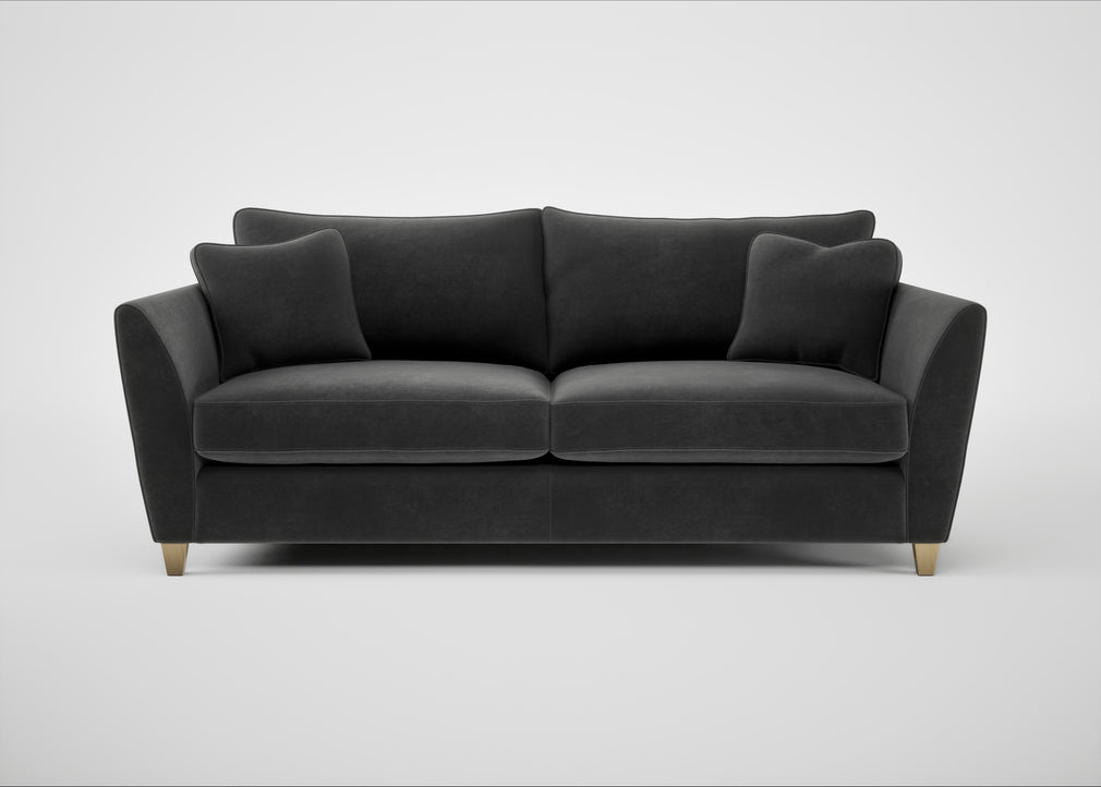 Torino 4 Seater Sofa Smart Luxe Velvet Nickel / Natural