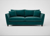 Torino 4 Seater Sofa Smart Luxe Velvet Ocean Green / Black