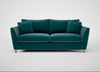 Torino 4 Seater Sofa Smart Luxe Velvet Ocean Green / Natural