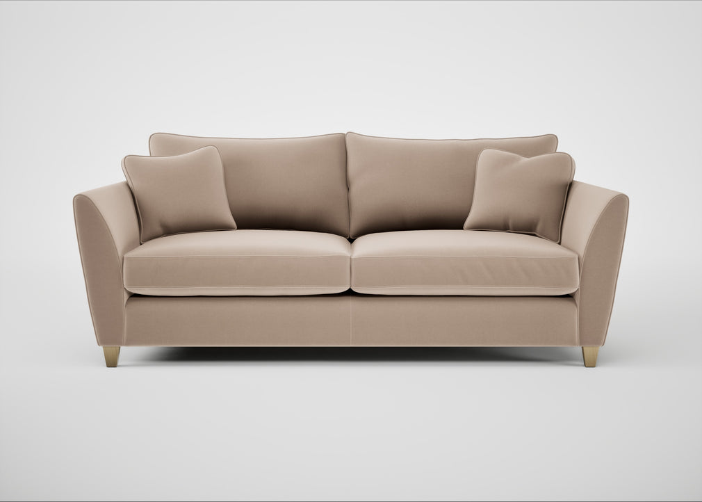 Torino 4 Seater Sofa Smart Velvet Pebble / Natural