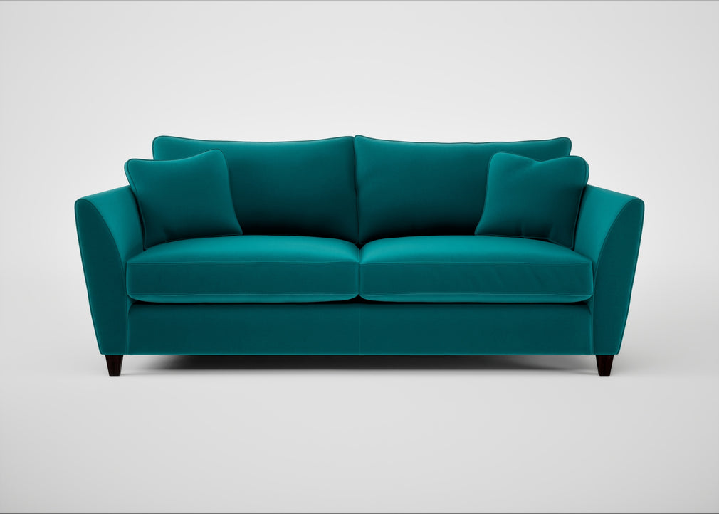 Torino 4 Seater Sofa Smart Velvet Petrol / Black