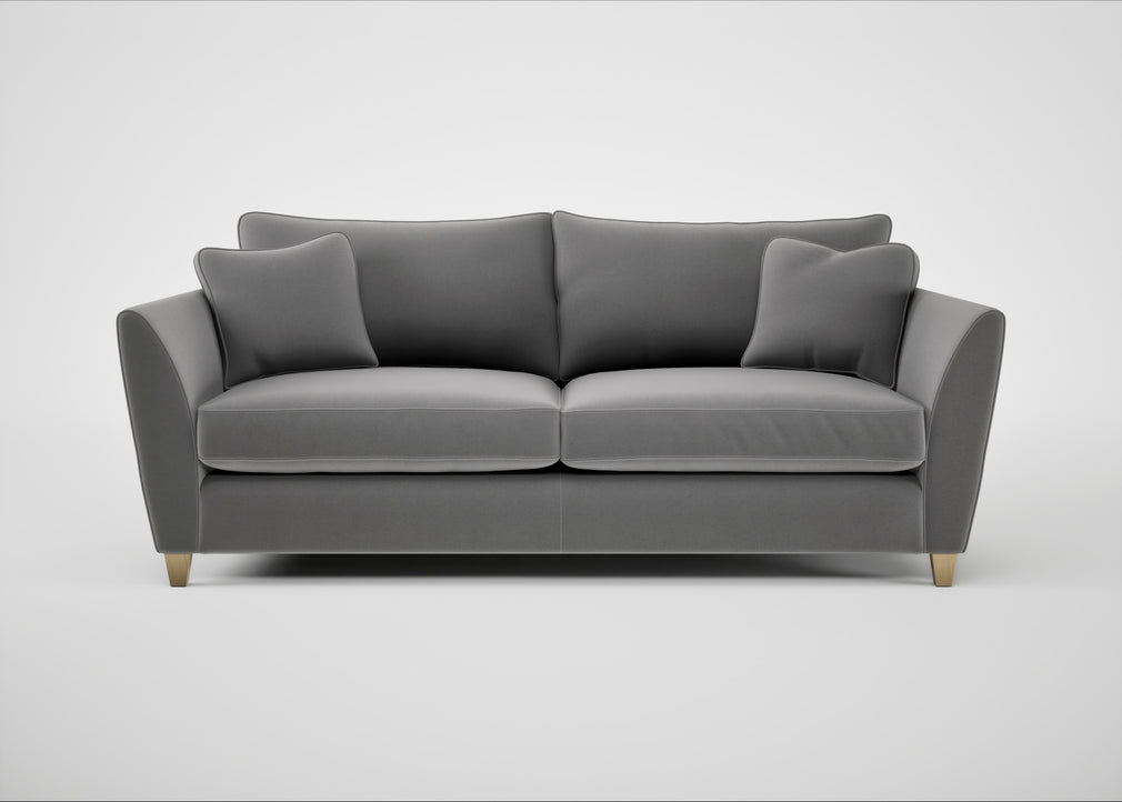 Torino 4 Seater Sofa Smart Velvet Mercury / Natural