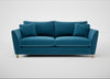 Torino 4 Seater Sofa Smart Velvet Ocean Blue / Natural