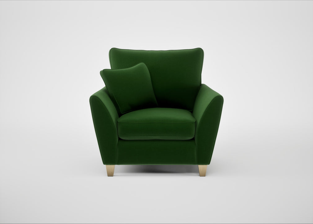 Torino Armchair Smart Velvet Forest / Natural