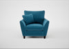 Torino Armchair Smart Velvet Ocean Blue / Black