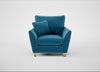 Torino Armchair Smart Velvet Ocean Blue / Natural