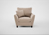 Torino Armchair Smart Velvet Pebble / Black