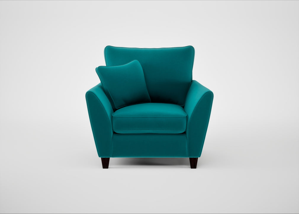 Torino Armchair Smart Velvet Petrol / Black