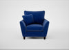 Torino Armchair Smart Luxe Velvet Azure / Black