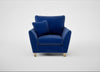 Torino Armchair Smart Luxe Velvet Azure / Natural