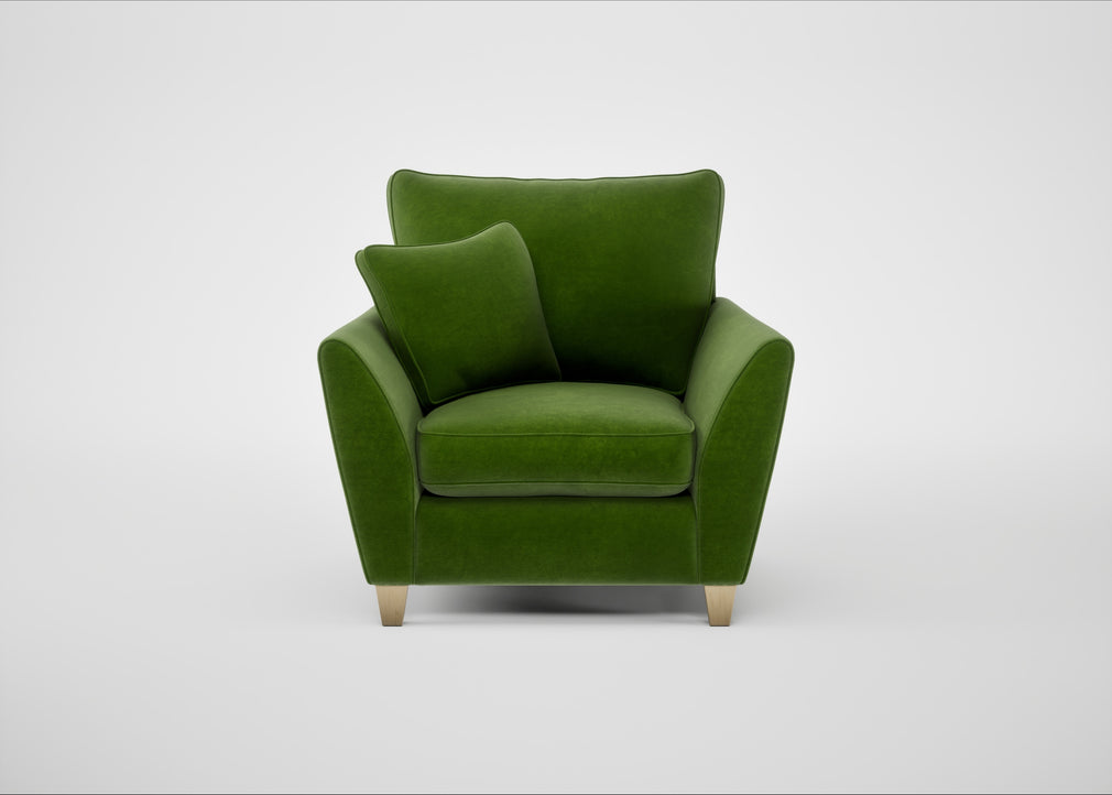 Torino Armchair Smart Luxe Velvet Grass / Natural