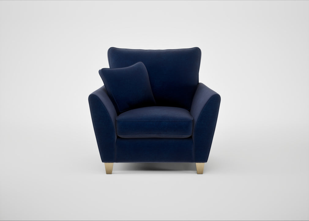 Torino Armchair Smart Luxe Velvet Midnight / Natural
