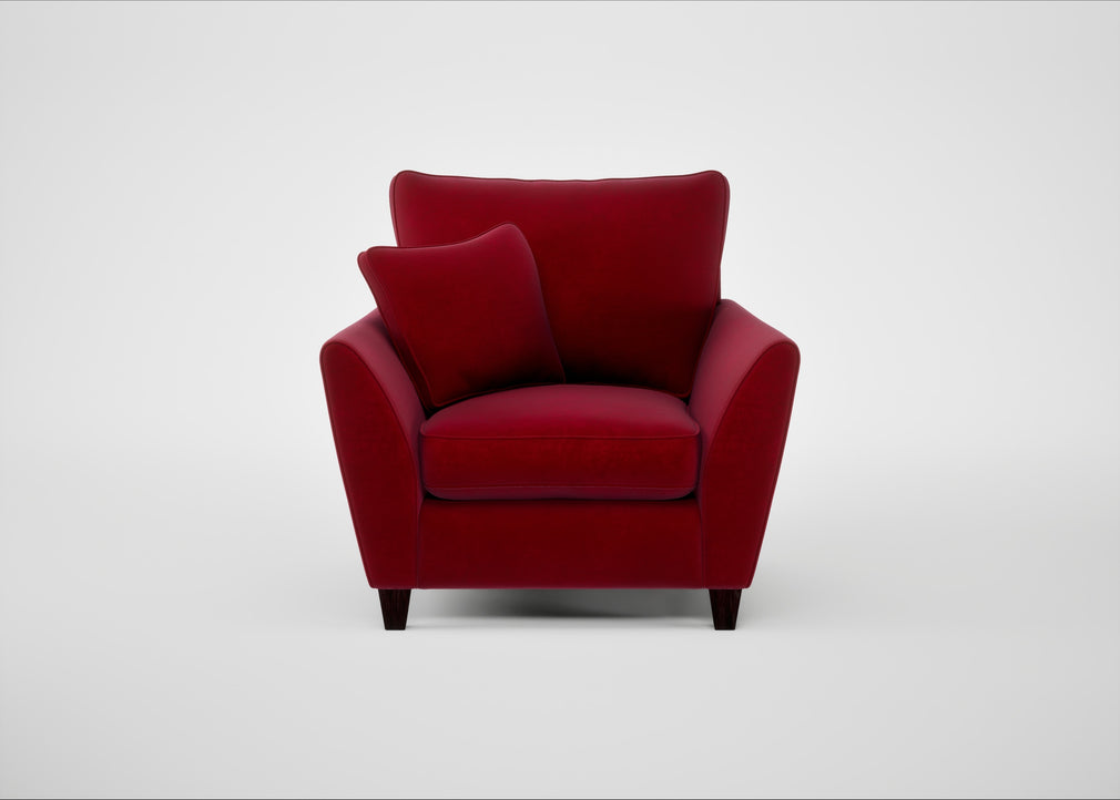 Torino Armchair Smart Luxe Velvet Mulberry / Black
