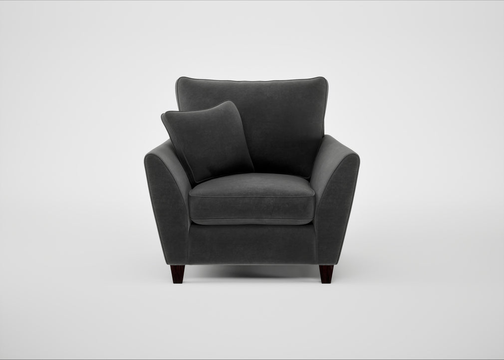 Torino Armchair Smart Luxe Velvet Nickel / Black