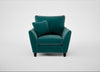 Torino Armchair Smart Luxe Velvet Ocean Green / Black