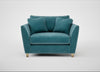 Torino Loveseat Smart Luxe Velvet Airforce Blue / Natural