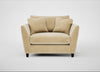 Torino Loveseat Smart Luxe Velvet Biscuit / Black