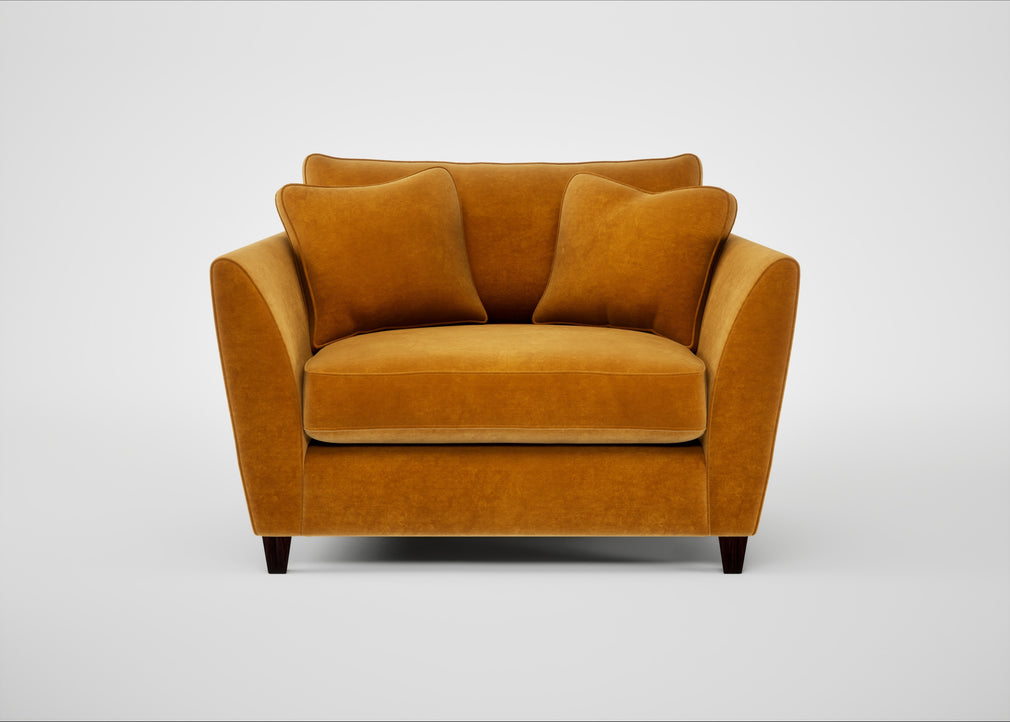 Torino Loveseat Smart Luxe Velvet Cognac / Black