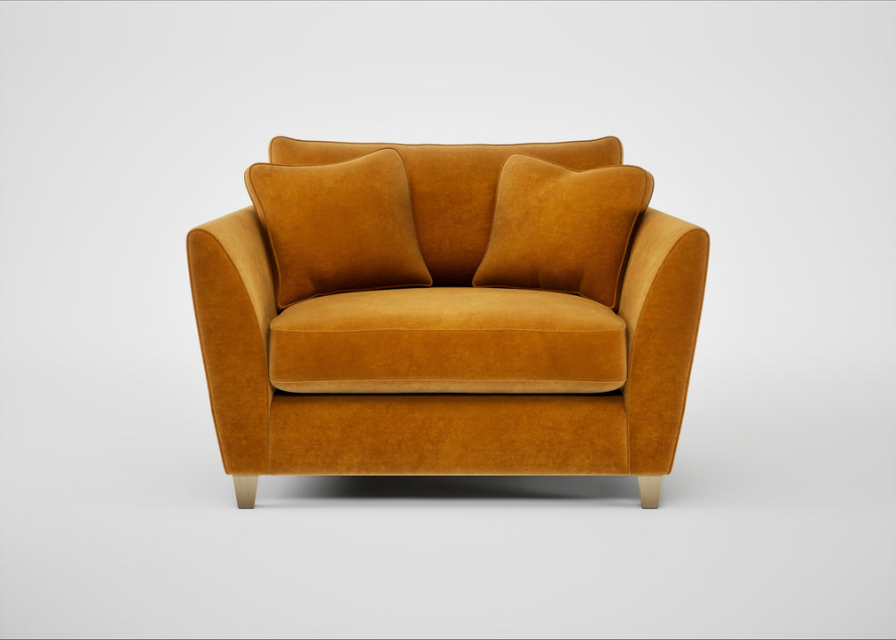 Torino Loveseat Smart Luxe Velvet Cognac / Natural