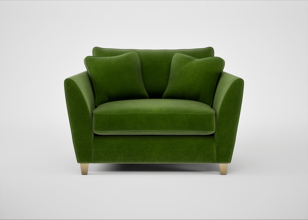 Torino Loveseat Smart Luxe Velvet Grass / Natural