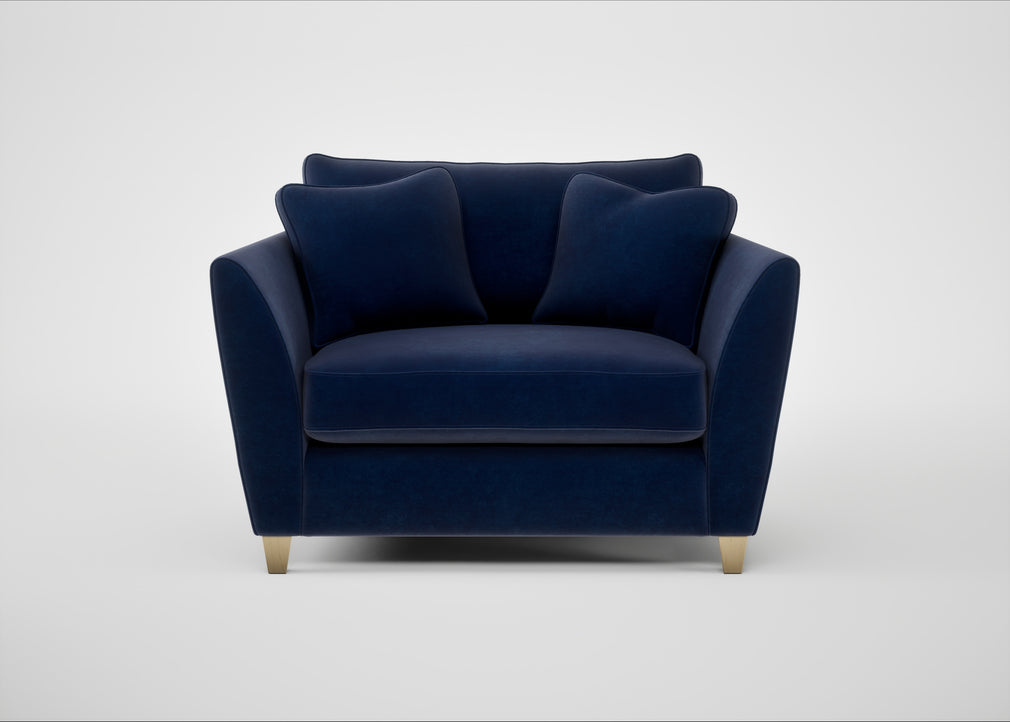 Torino Loveseat Smart Luxe Velvet Midnight / Natural