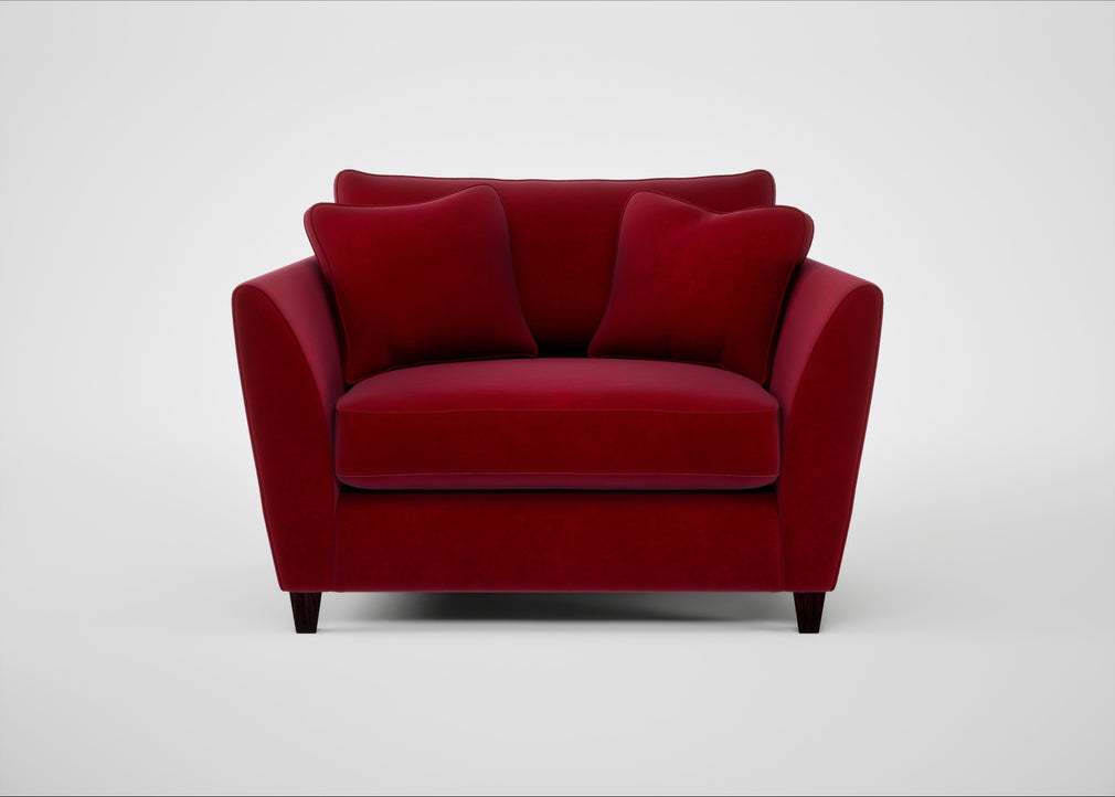 Torino Loveseat Smart Luxe Velvet Mulberry / Black