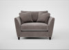 Torino Loveseat Smart Luxe Velvet Mushroom / Black
