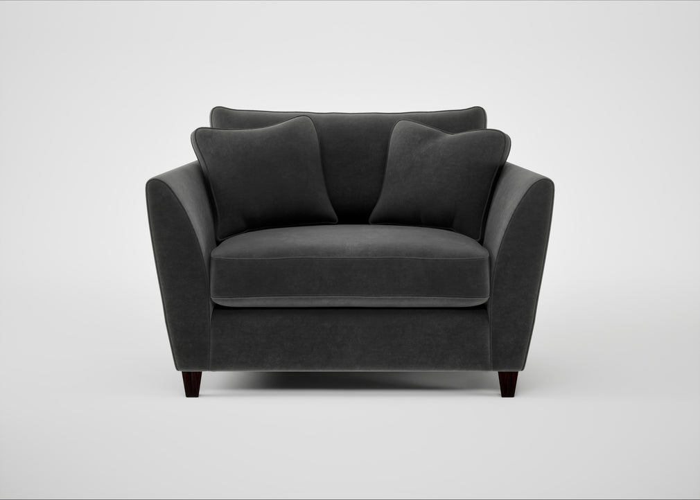 Torino Loveseat Smart Luxe Velvet Nickel / Black