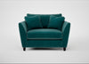 Torino Loveseat Smart Luxe Velvet Ocean Green / Black