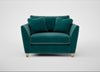 Torino Loveseat Smart Luxe Velvet Ocean Green / Natural