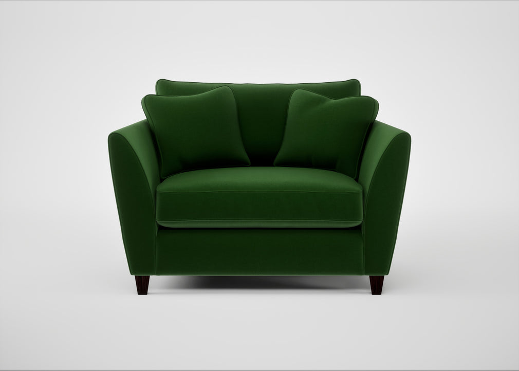 Torino Loveseat Smart Velvet Forest / Black