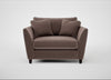 Torino Loveseat Smart Velvet Mouse / Black