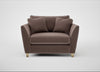 Torino Loveseat Smart Velvet Mouse / Natural