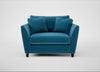 Torino Loveseat Smart Velvet Ocean Blue / Black
