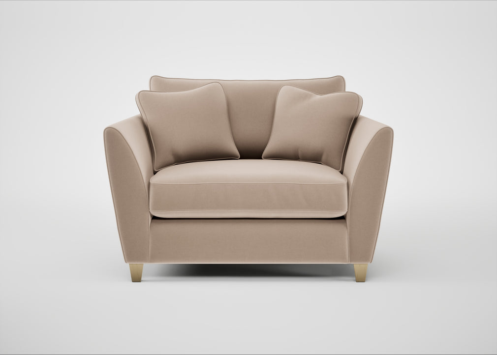 Torino Loveseat Smart Velvet Pebble / Natural