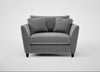 Torino Loveseat Smart Velvet Mercury / Black