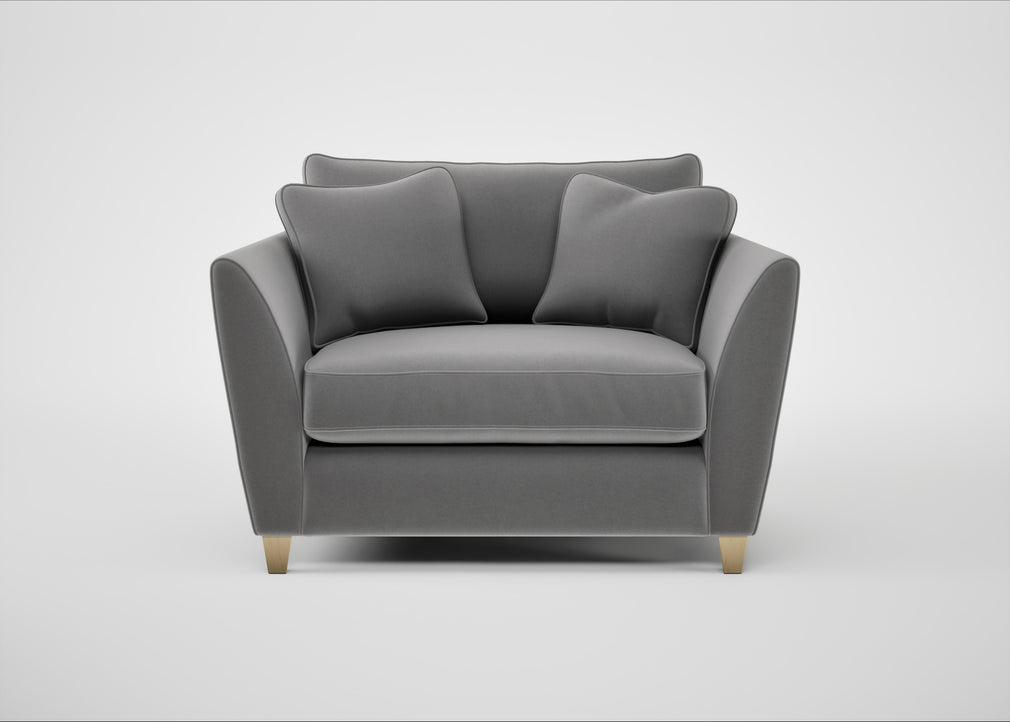 Torino Loveseat Smart Velvet Mercury / Natural