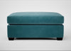 Torino Footstool Smart Luxe Velvet Airforce Blue / Black