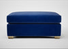 Torino Footstool Smart Luxe Velvet Azure / Natural