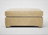 Torino Footstool Smart Luxe Velvet Biscuit / Natural